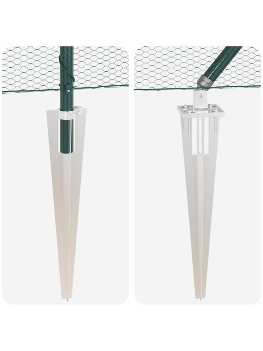Aed koos postidega roheline 1 x 50 m pvc kaetud teras