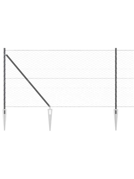 Aed koos postidega hall 1.2 x 10 m pvc kaetud teras