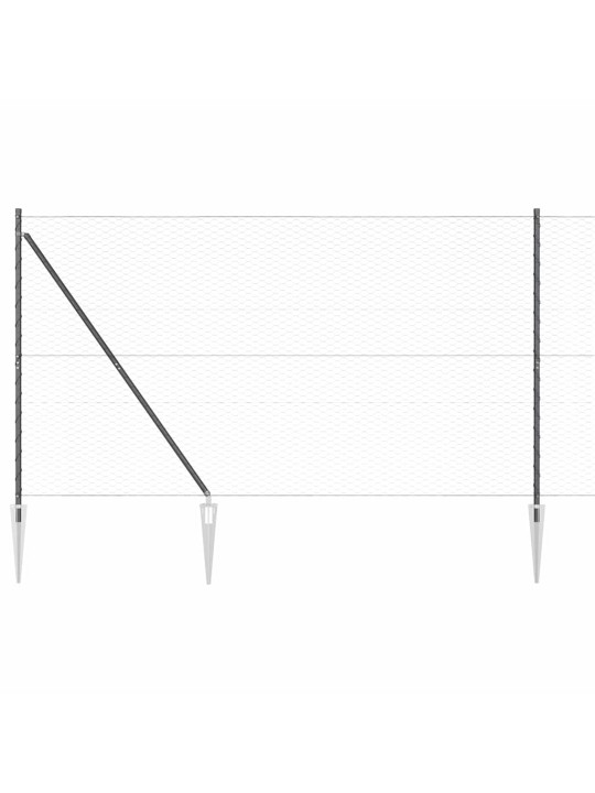 Aed koos postidega hall 1.5 x 10 m pvc kaetud teras
