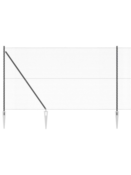 Aed koos postidega hall 1.6 x 10 m pvc kaetud teras
