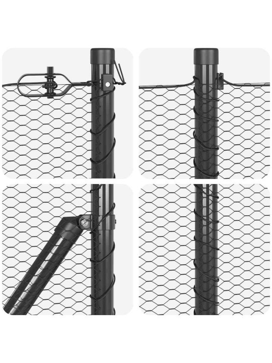 Aed koos postidega hall 0.5 x 25 m pvc kaetud teras