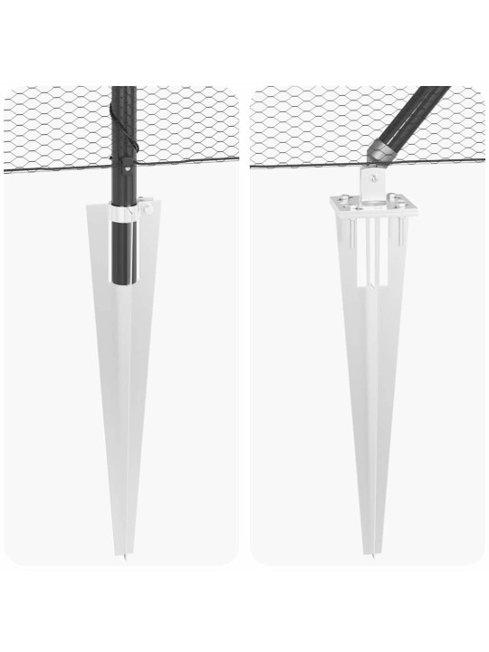 Aed koos postidega hall 0.5 x 25 m pvc kaetud teras