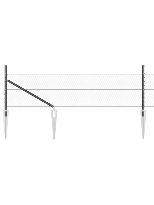 Aed koos postidega hall 0.5 x 25 m pvc kaetud teras