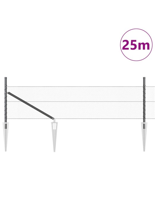 Aed koos postidega hall 0.5 x 25 m pvc kaetud teras