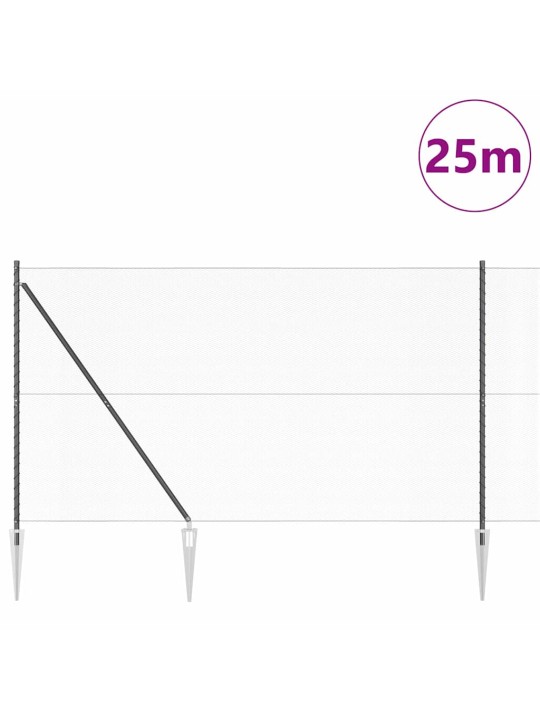 Aed koos postidega hall 1.5 x 25 m pvc kaetud teras