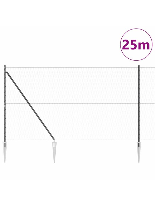 Aed koos postidega hall 1.5 x 25 m pvc kaetud teras