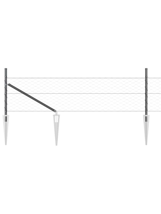 Aed koos postidega hall 0.5 x 50 m pvc kaetud teras