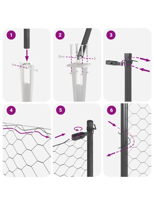 Aed koos postidega hall 0.5 x 50 m pvc kaetud teras