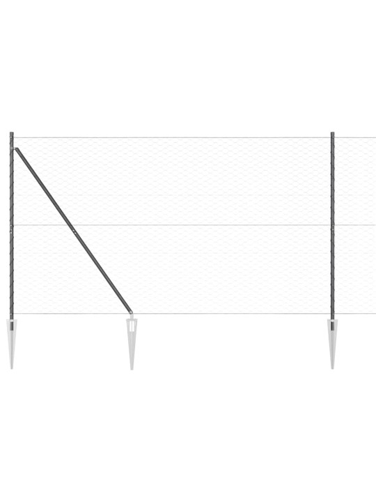 Aed koos postidega hall 1.5 x 50 m pvc kaetud teras