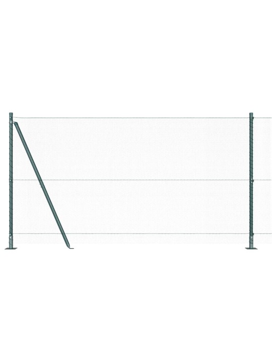 Aed koos postidega roheline 1.2 x 10 m pvc kaetud teras
