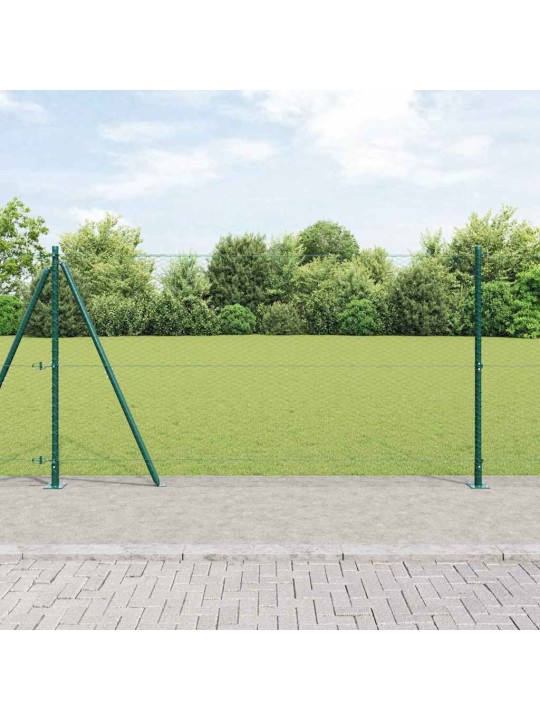 Aed koos postidega roheline 1.2 x 10 m pvc kaetud teras