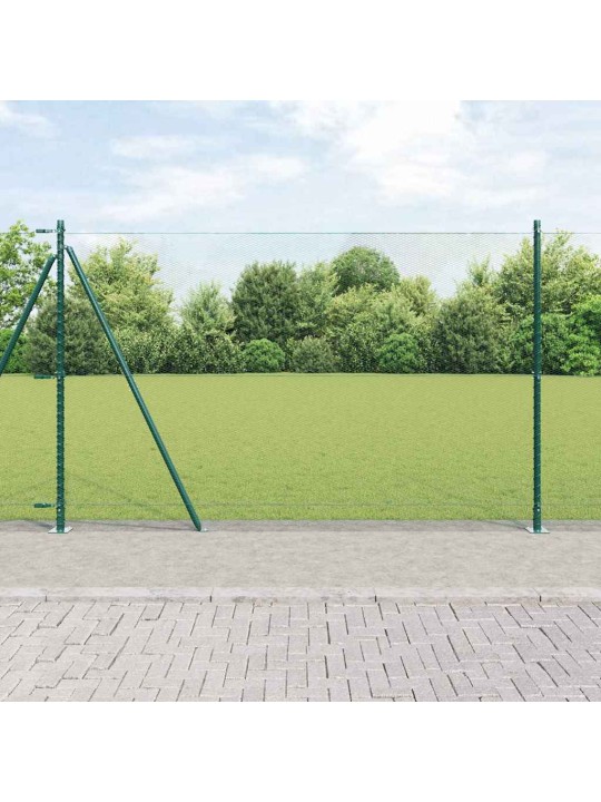 Aed koos postidega roheline 1.4 x 10 m pvc kaetud teras
