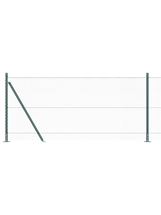 Aed koos postidega roheline 1 x 50 m pvc kaetud teras