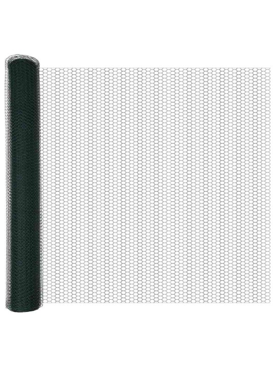 Aed koos postidega roheline 1 x 100 m pvc kaetud teras