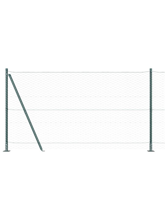 Aed koos postidega roheline 1.2 x 100 m pvc kaetud teras