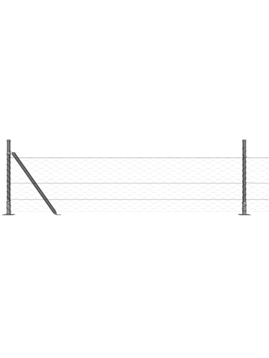 Aed koos postidega hall 0.5 x 10 m pvc kaetud teras