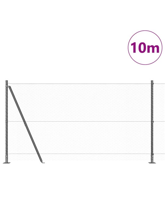 Aed koos postidega hall 1.2 x 10 m pvc kaetud teras