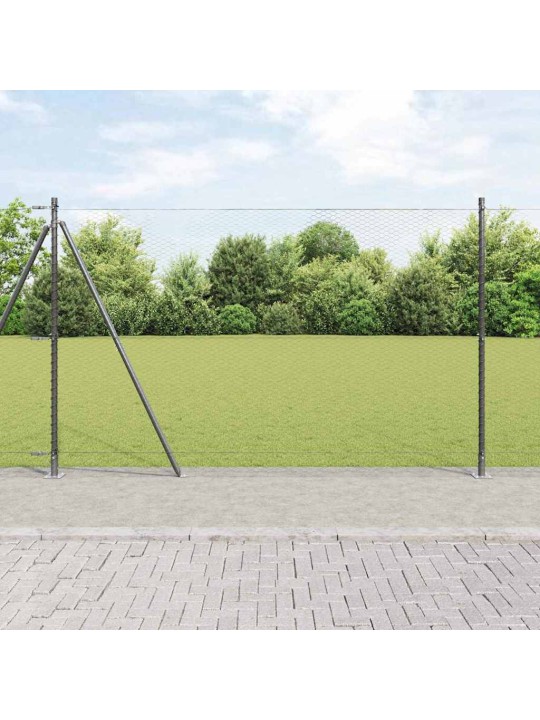 Aed koos postidega hall 1.4 x 10 m pvc kaetud teras