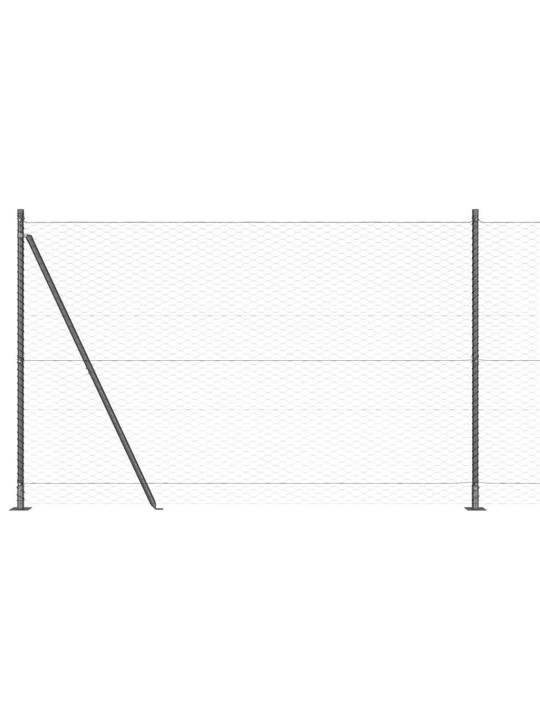 Aed koos postidega hall 1.4 x 10 m pvc kaetud teras
