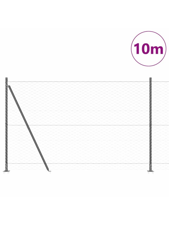 Aed koos postidega hall 1.4 x 10 m pvc kaetud teras