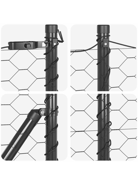 Aed koos postidega hall 0.5 x 25 m pvc kaetud teras