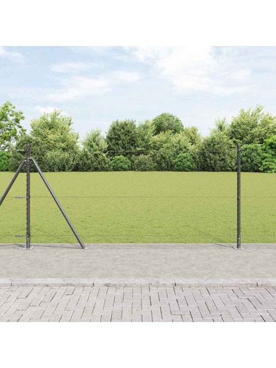 Aed koos postidega hall 0.8 x 25 m pvc kaetud teras