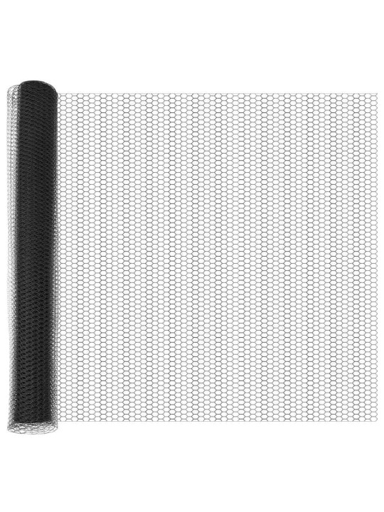 Aed koos postidega hall 0.8 x 25 m pvc kaetud teras
