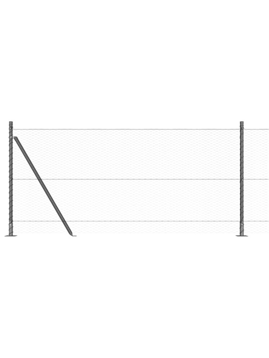 Aed koos postidega hall 0.8 x 25 m pvc kaetud teras