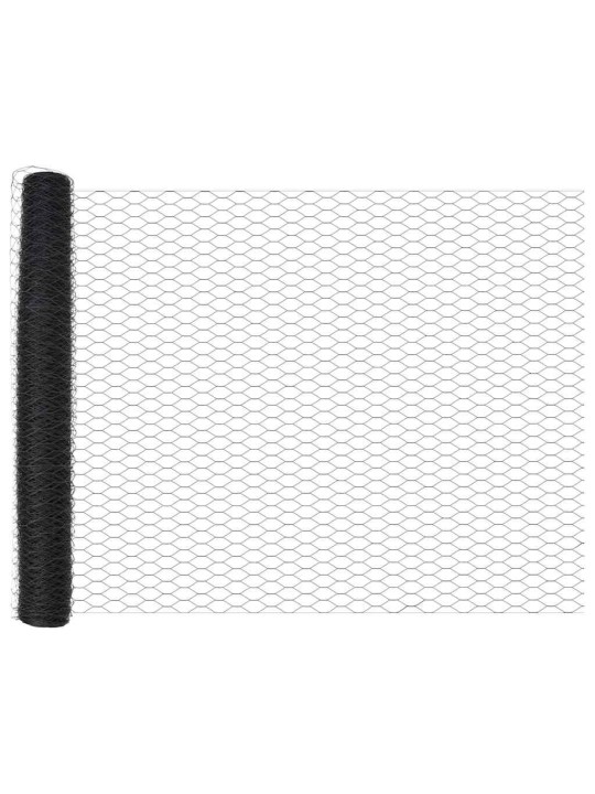 Aed koos postidega hall 0.8 x 25 m pvc kaetud teras