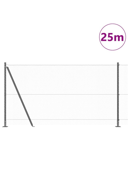 Aed koos postidega hall 1.2 x 25 m pvc kaetud teras