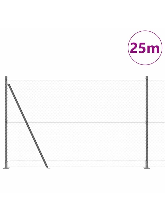 Aed koos postidega hall 1.4 x 25 m pvc kaetud teras