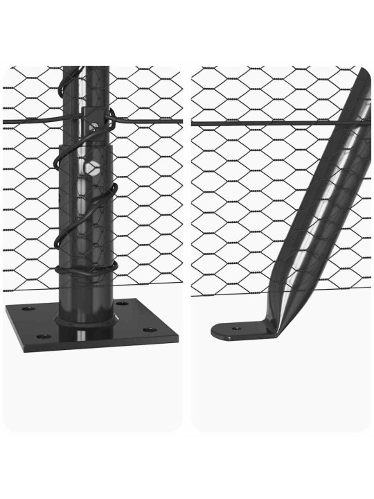 Aed koos postidega hall 0.4 x 50 m pvc kaetud teras