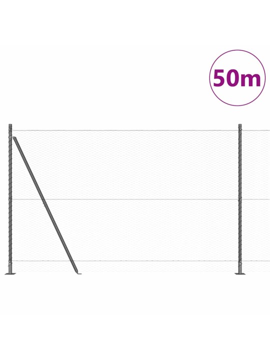 Aed koos postidega hall 1.5 x 50 m pvc kaetud teras