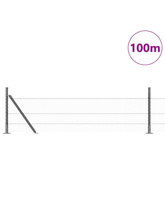 Aed koos postidega hall 0.5 x 100 m pvc kaetud teras