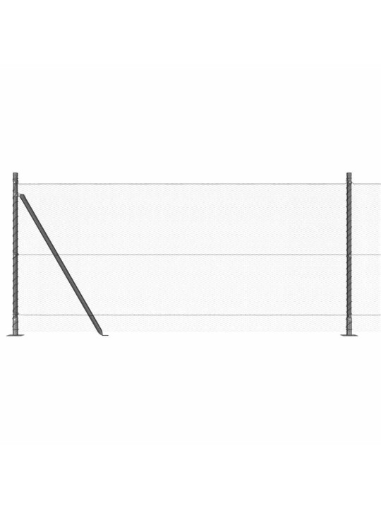 Aed koos postidega hall 0.8 x 100 m pvc kaetud teras