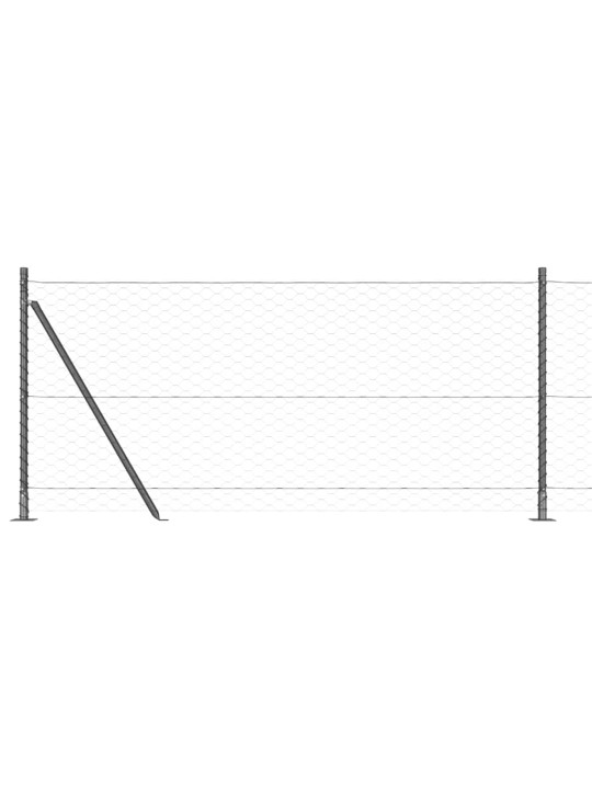 Aed koos postidega hall 0.8 x 100 m pvc kaetud teras
