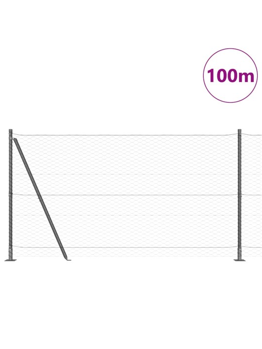 Aed koos postidega hall 1.2 x 100 m pvc kaetud teras