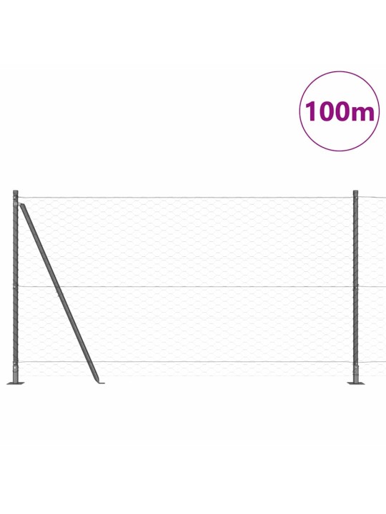 Aed koos postidega hall 1.2 x 100 m pvc kaetud teras