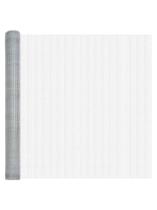Aed koos postidega hõbedane 1.4 x 10 m pvc kaetud teras