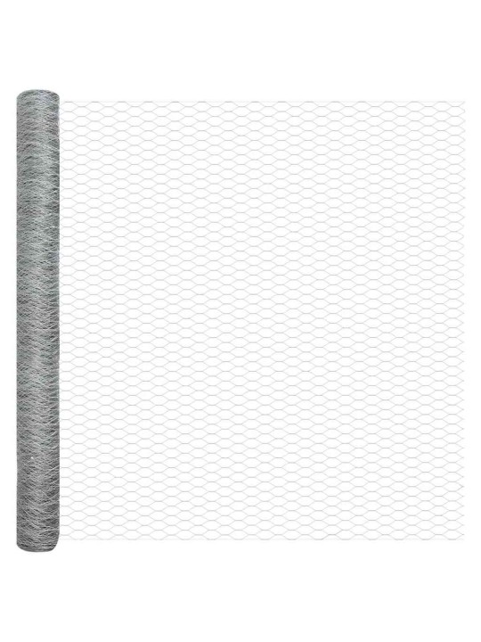 Aed koos postidega hõbedane 1.4 x 10 m pvc kaetud teras