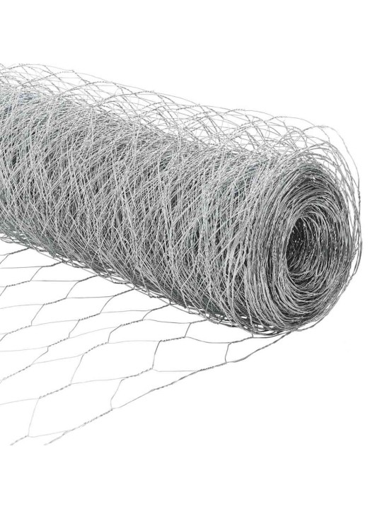 Aed koos postidega hõbedane 0.4 x 25 m pvc kaetud teras