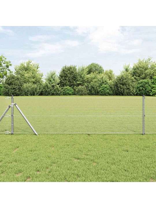Aed koos postidega hõbedane 0.4 x 10 m teras