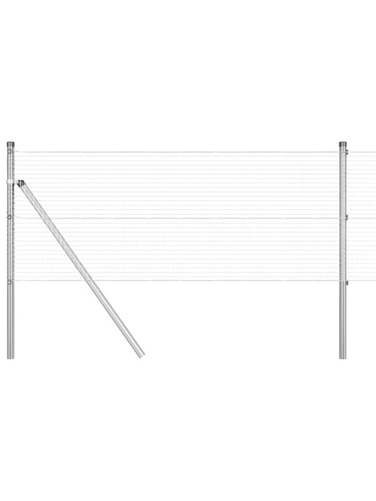 Aed koos postidega hõbedane 0.4 x 10 m teras