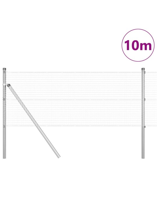 Aed koos postidega hõbedane 0.4 x 10 m teras