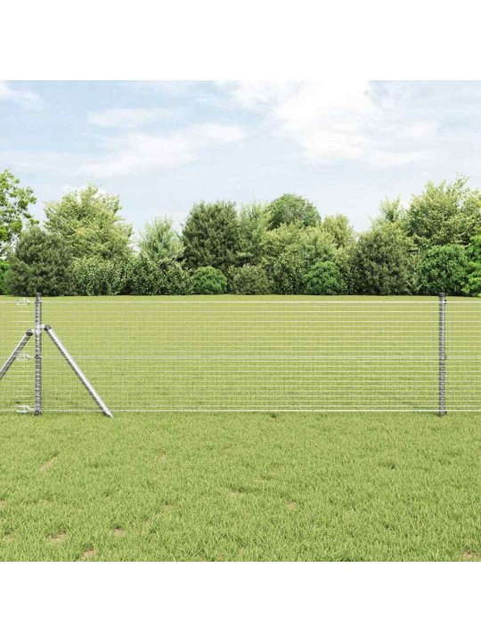 Aed koos postidega hõbedane 0.4 x 10 m teras