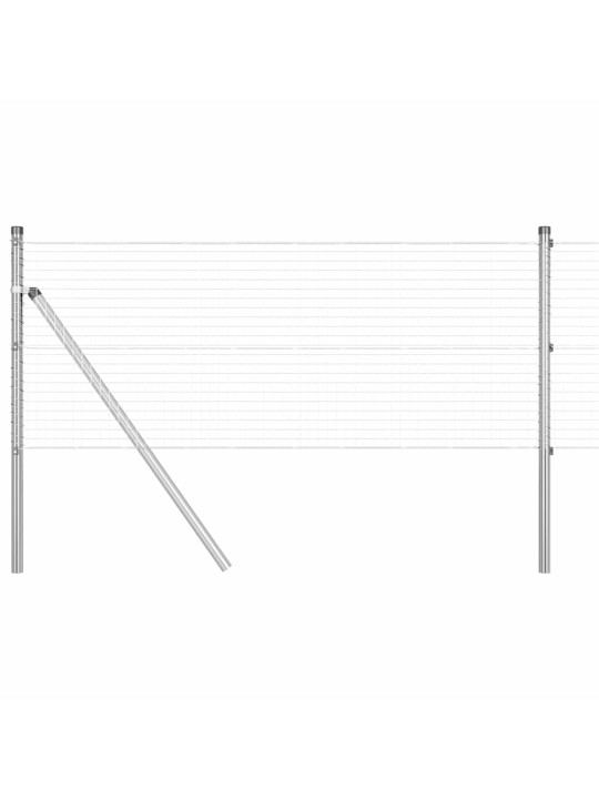 Aed koos postidega hõbedane 0.4 x 10 m teras