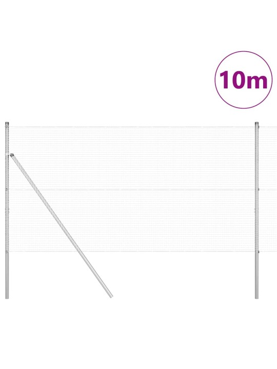 Aed koos postidega hõbedane 1 x 10 m teras
