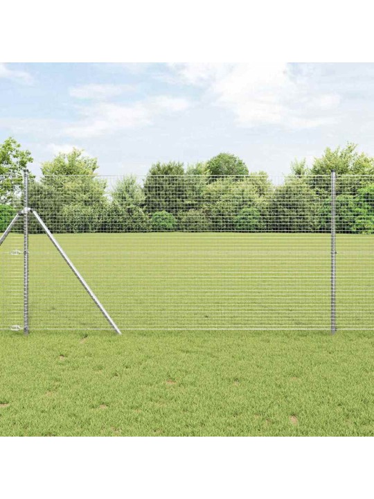 Aed koos postidega hõbedane 1 x 10 m teras