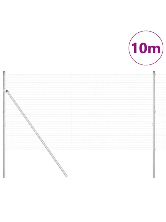 Aed koos postidega hõbedane 1 x 10 m teras