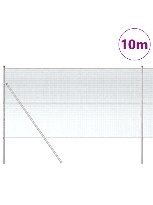 Aed koos postidega hõbedane 1.2 x 10 m teras